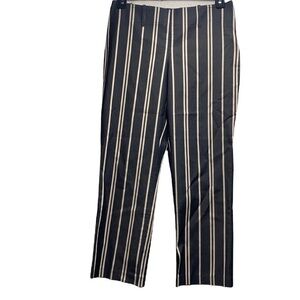 Express striped stretch Capris beige & blue size 7/8 y2K